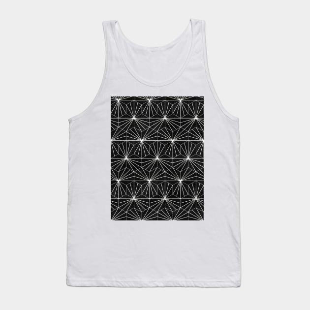 Hexagonal Pattern - Black Concrete Tank Top by ZoltanRatko